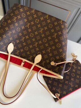Louis Vuitton NEVERFULL MM Monogram Cherry with Pouch
